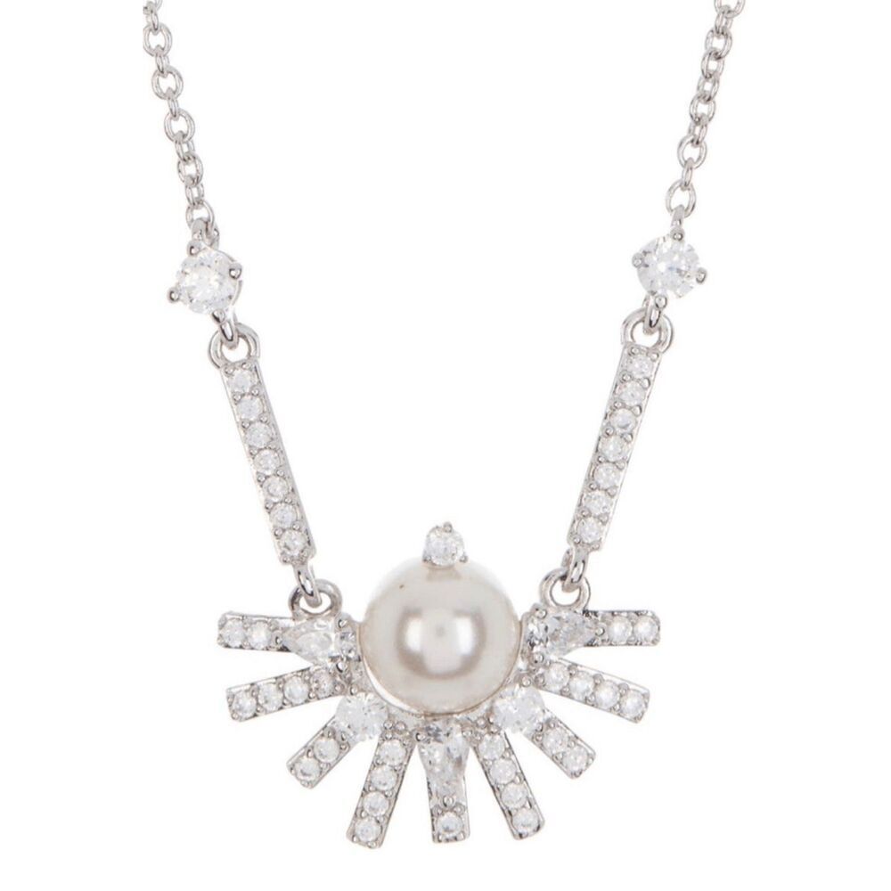 Nadri Ambrosia Fan Pearl & Cubic Zirconia Necklace